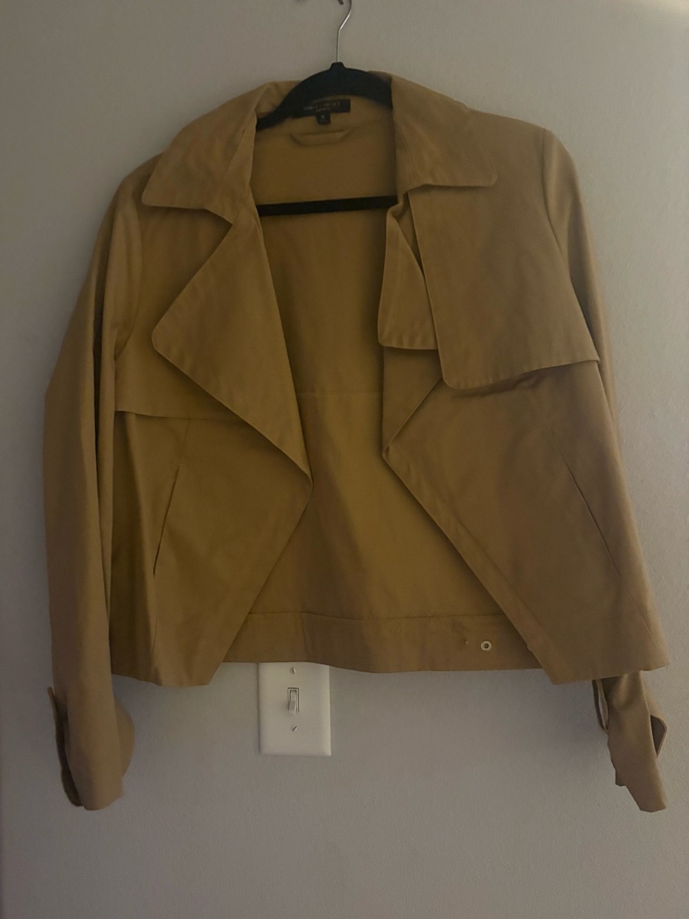 Romeo & Juliet Couture Cropped Tan Trench Jacket
